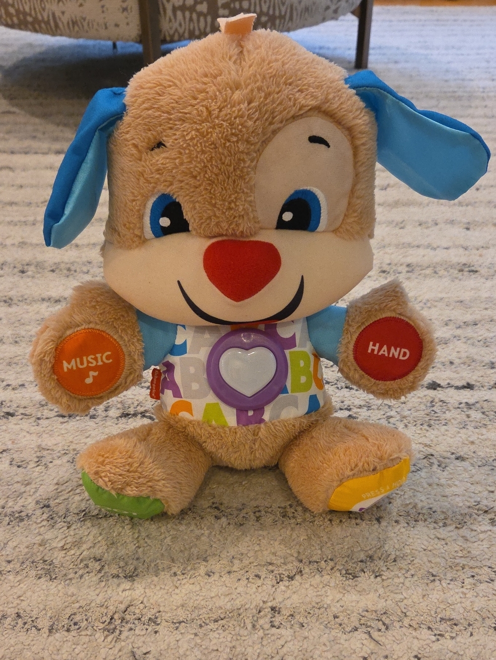 Fisher Price Plush Puppy Learning Toy With Interactive Buttons And Smart Stages